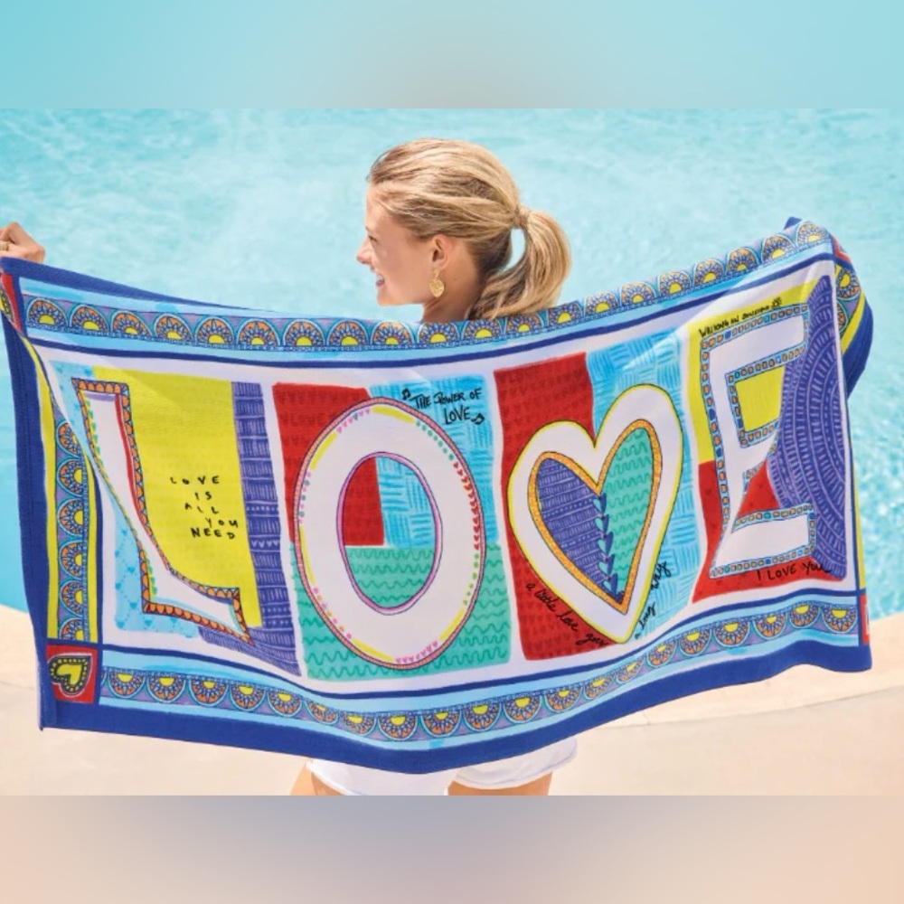 🆕 Brighton colorful LOVE beach towel *NWT* $48